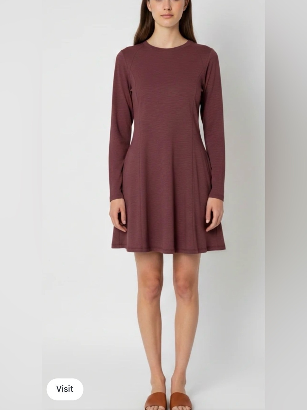Toad&Co Windmere Dress Huckleberry Long Sleeve Mini    Size L